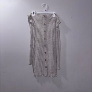 Fashion Nova Ribbed Button-up Dress